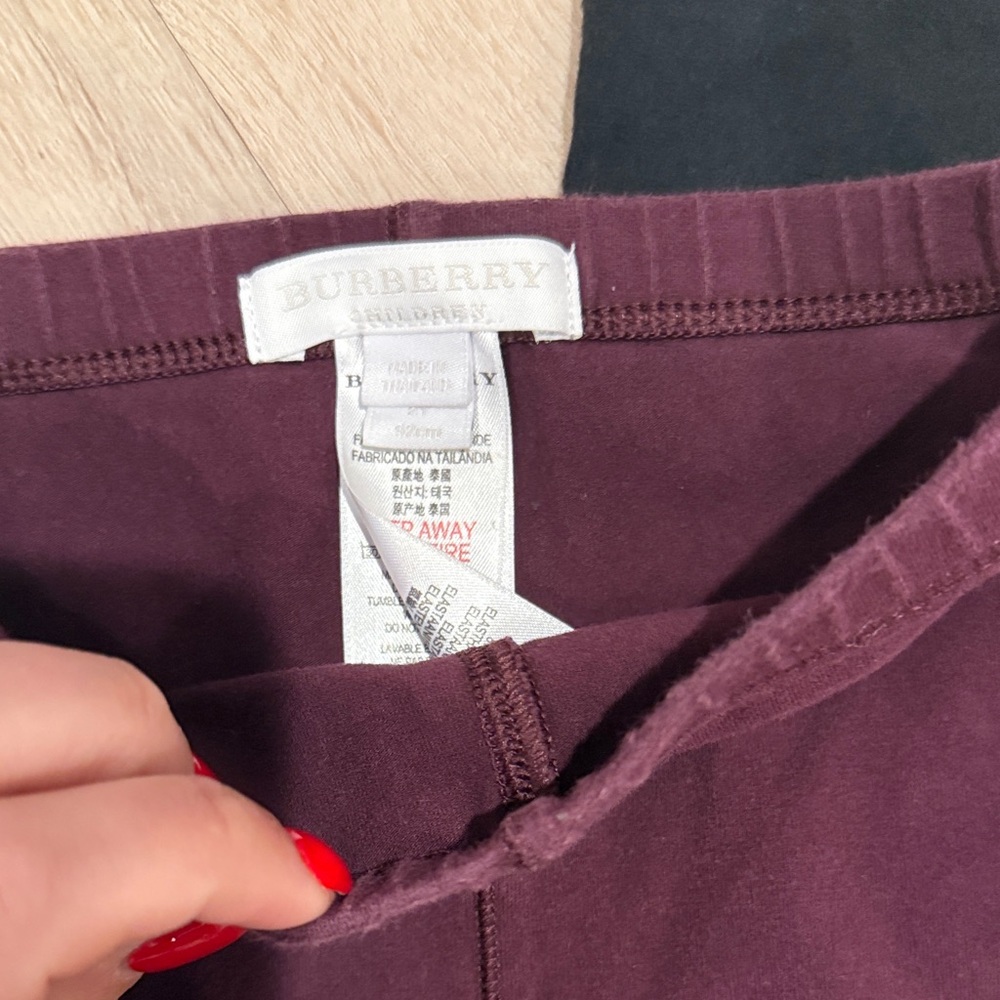 Burberry Kids Leggings - Black, Burgundy, Orange - Picture 2 of 11